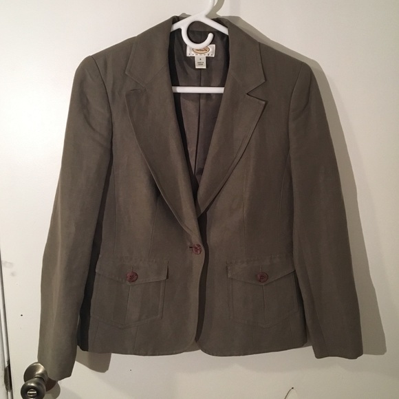 Talbots Petite Green Blazer - Picture 3 of 4